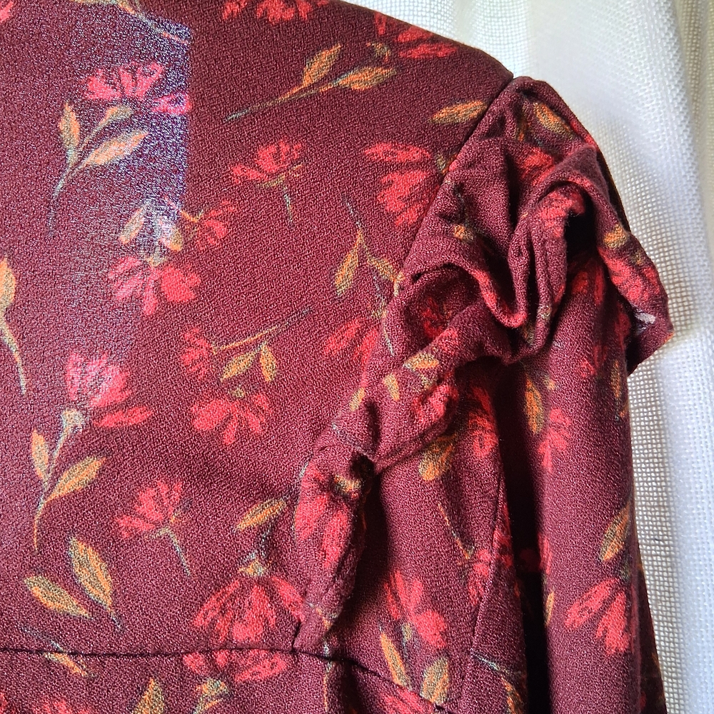 Sonoma Floral Ruffle Blouse - Red - Picture 2 of 10